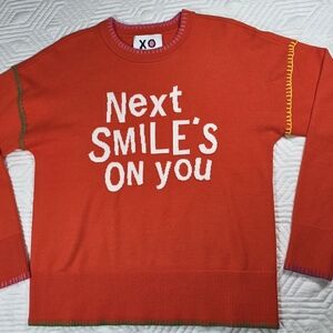 XO Bright Orange Crew Neck Sweater